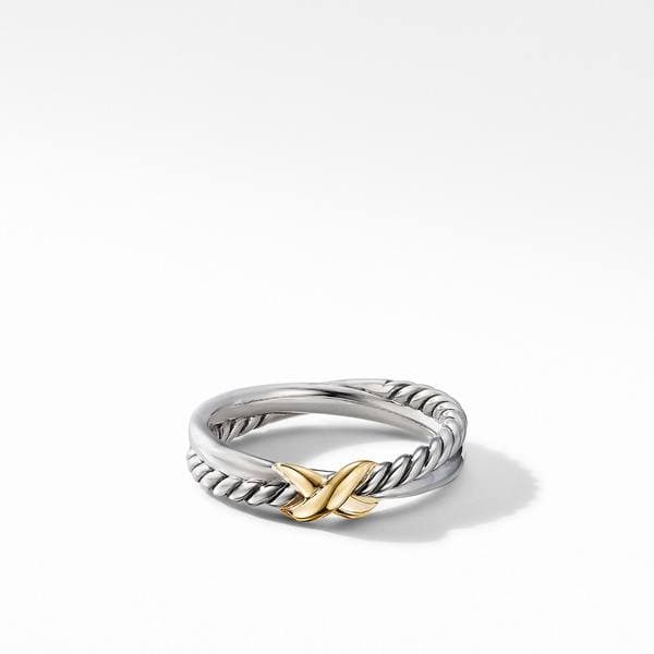 David Yurman X Petite Crossover Ring, size 6