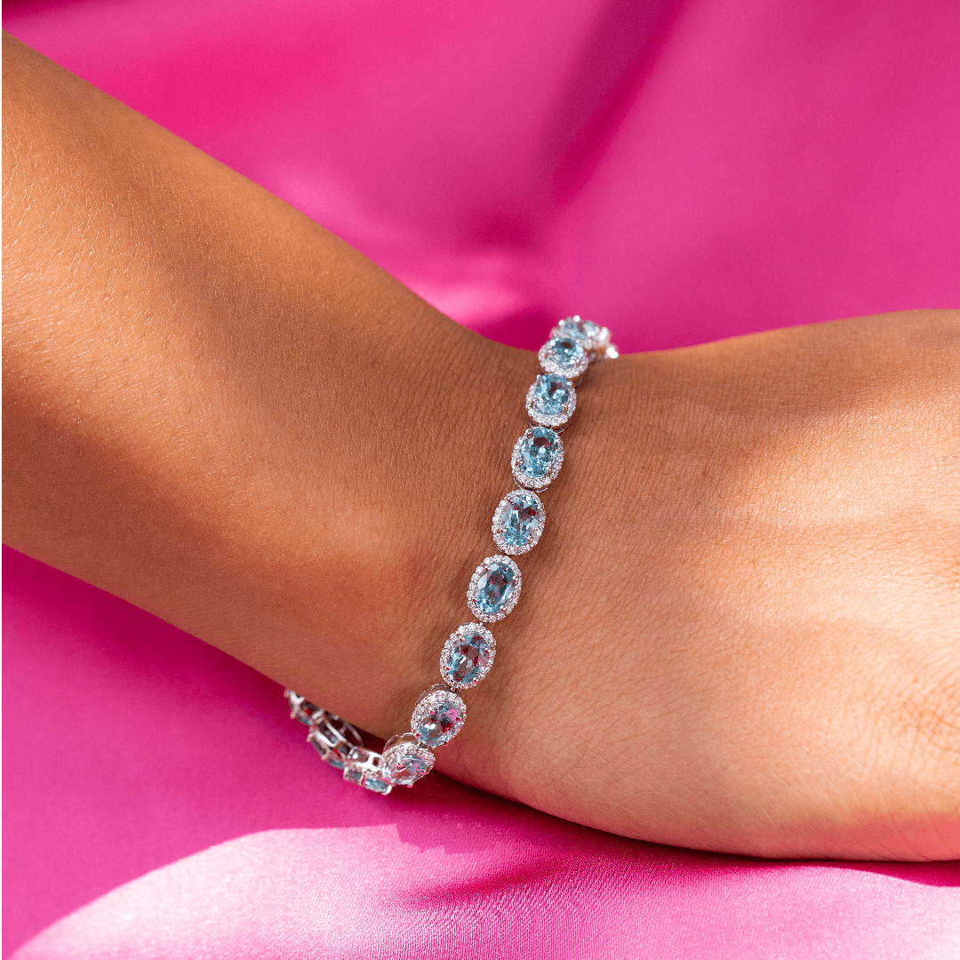 Aquamarine and Diamond Bracelet
