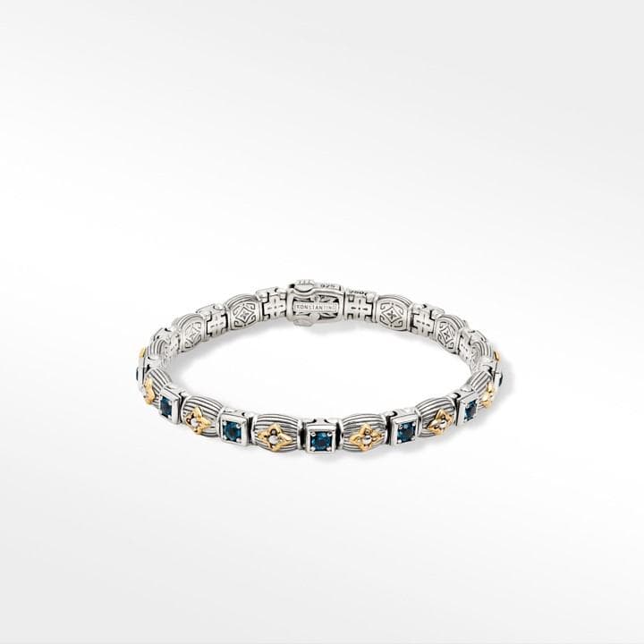 Konstantino Delos 2 Blue Topaz Link Bracelet 2