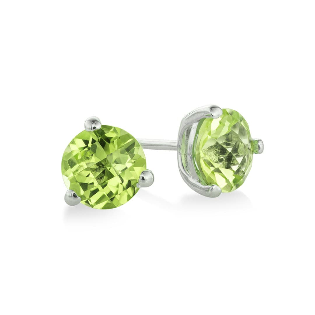 Sterling Silver Gemstone Stud Earring Collection