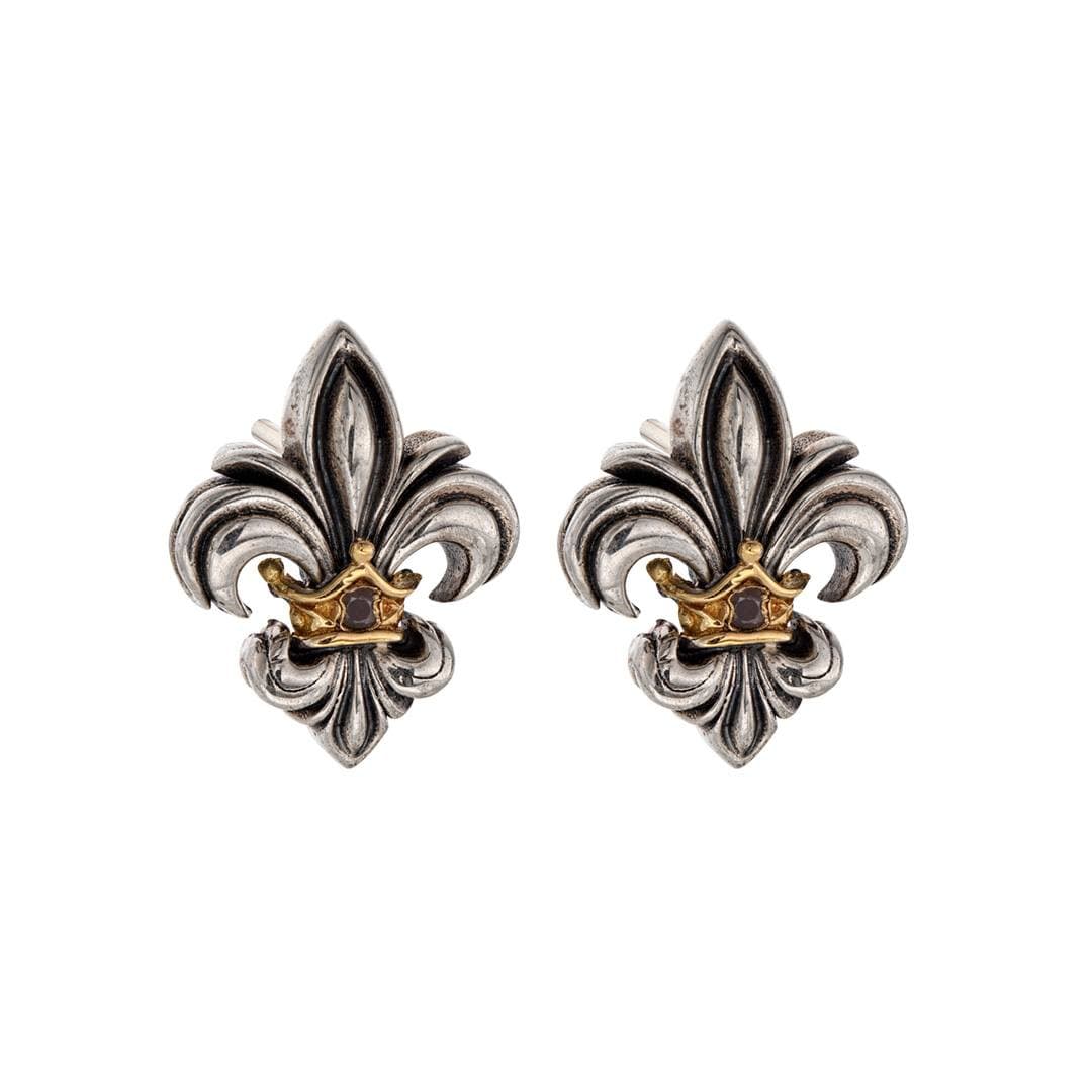 Konstantino Fleur de Lis Stud Earrings