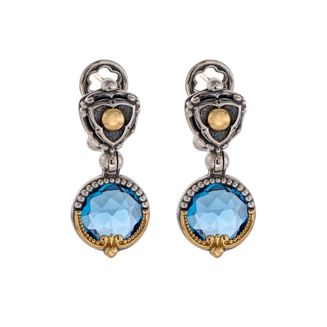 Konstantino Anthos Collection Blue Spinel Circle Drop Earrings 0