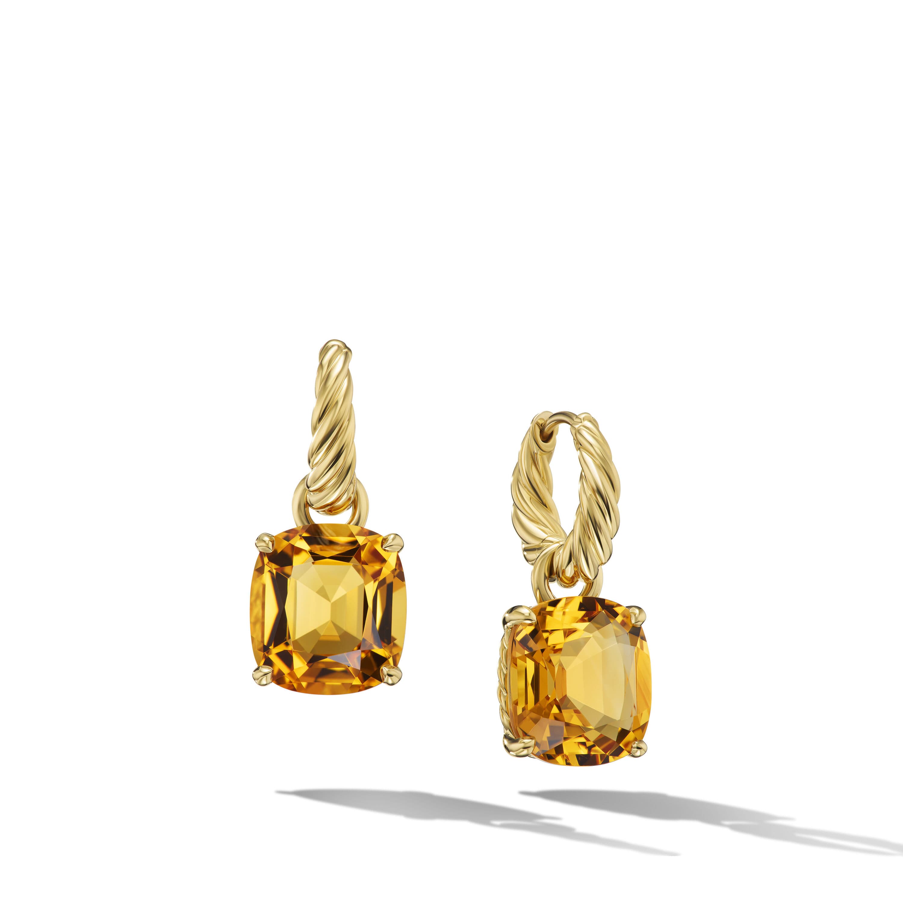 David Yurman Marbella Drop Earrings in Gold with Citrine