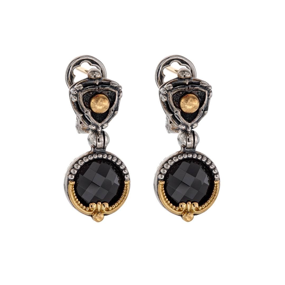 Konstantino Anthos Collection Black Onyx Circle Drop Earrings