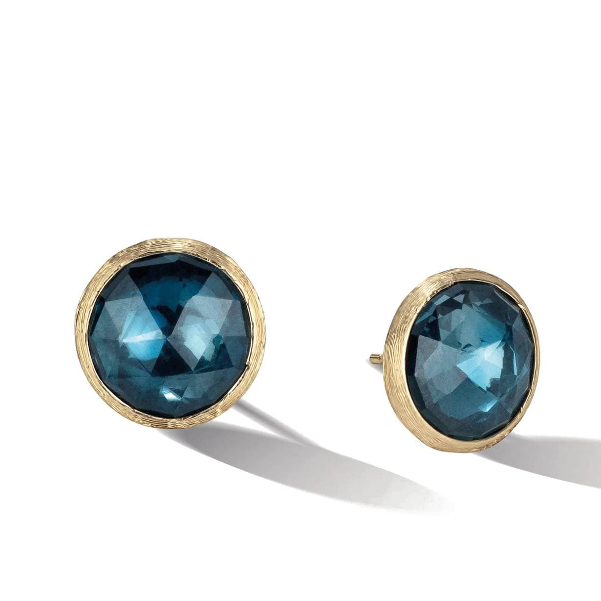 Marco Bicego Jaipur Color Large London Blue Topaz Stud Earrings