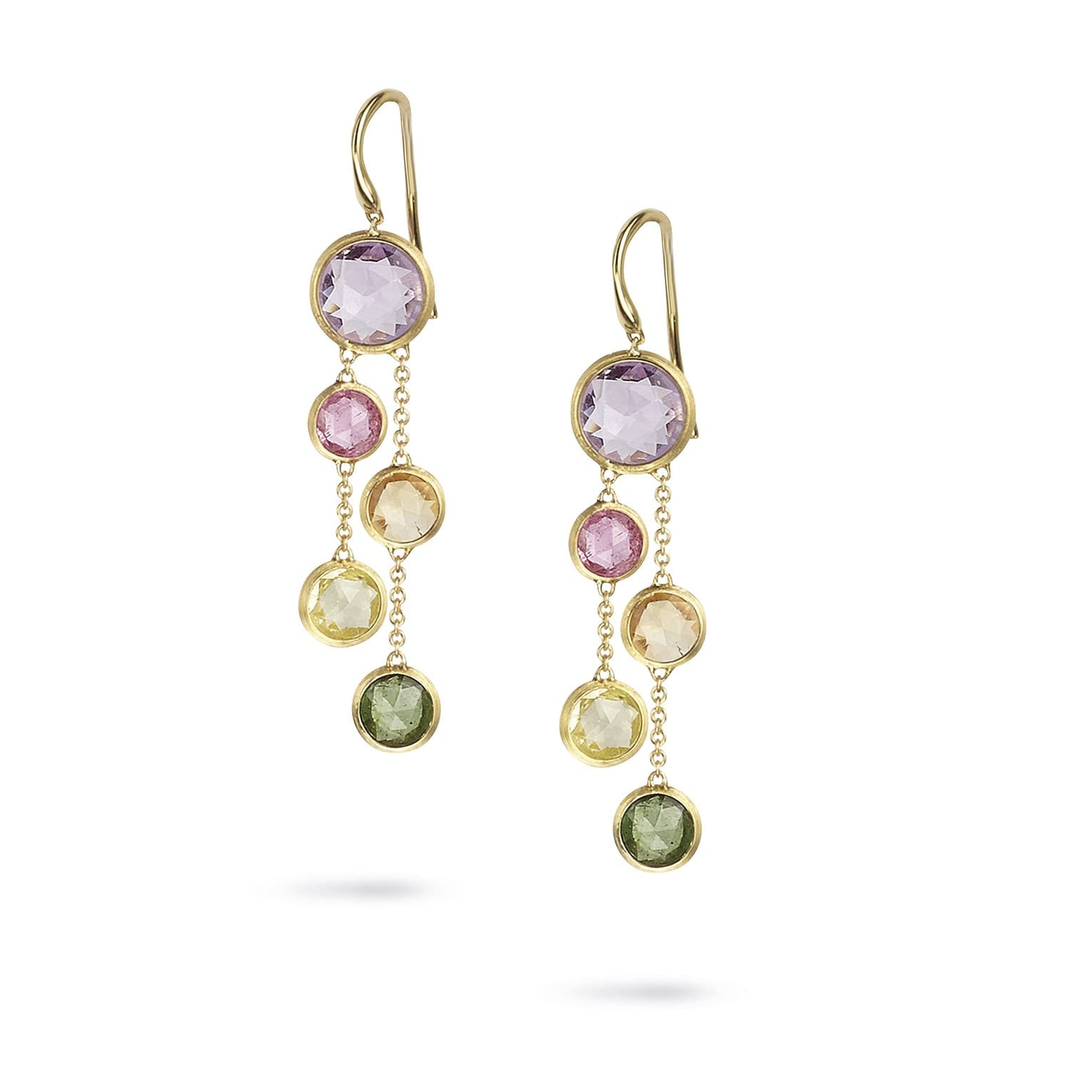 Marco Bicego Yellow Gold Jaipur Mixed Gemstone Drop Earrings