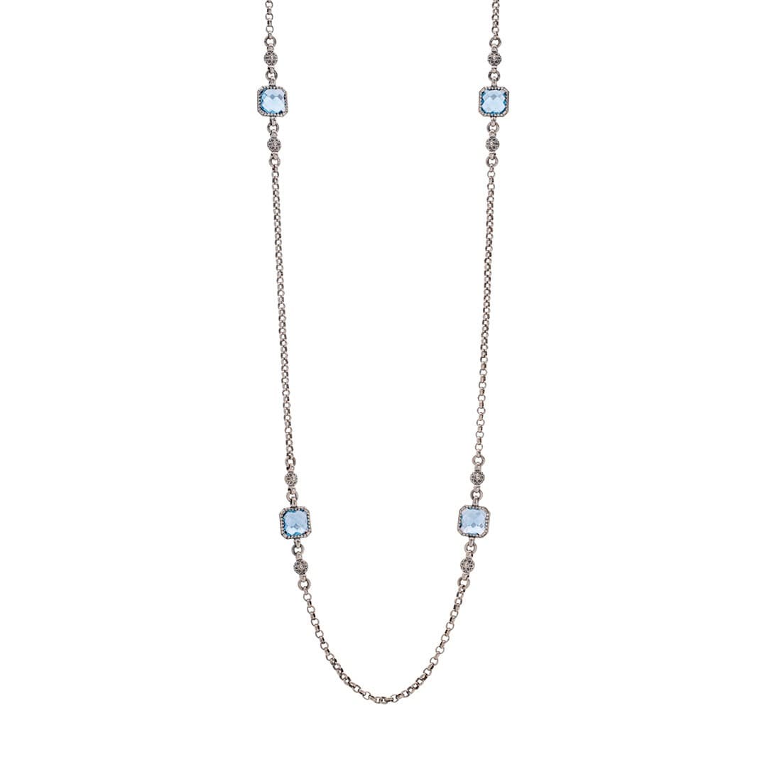 Konstantino Anthos Collection Blue Spinel Station Necklace 0