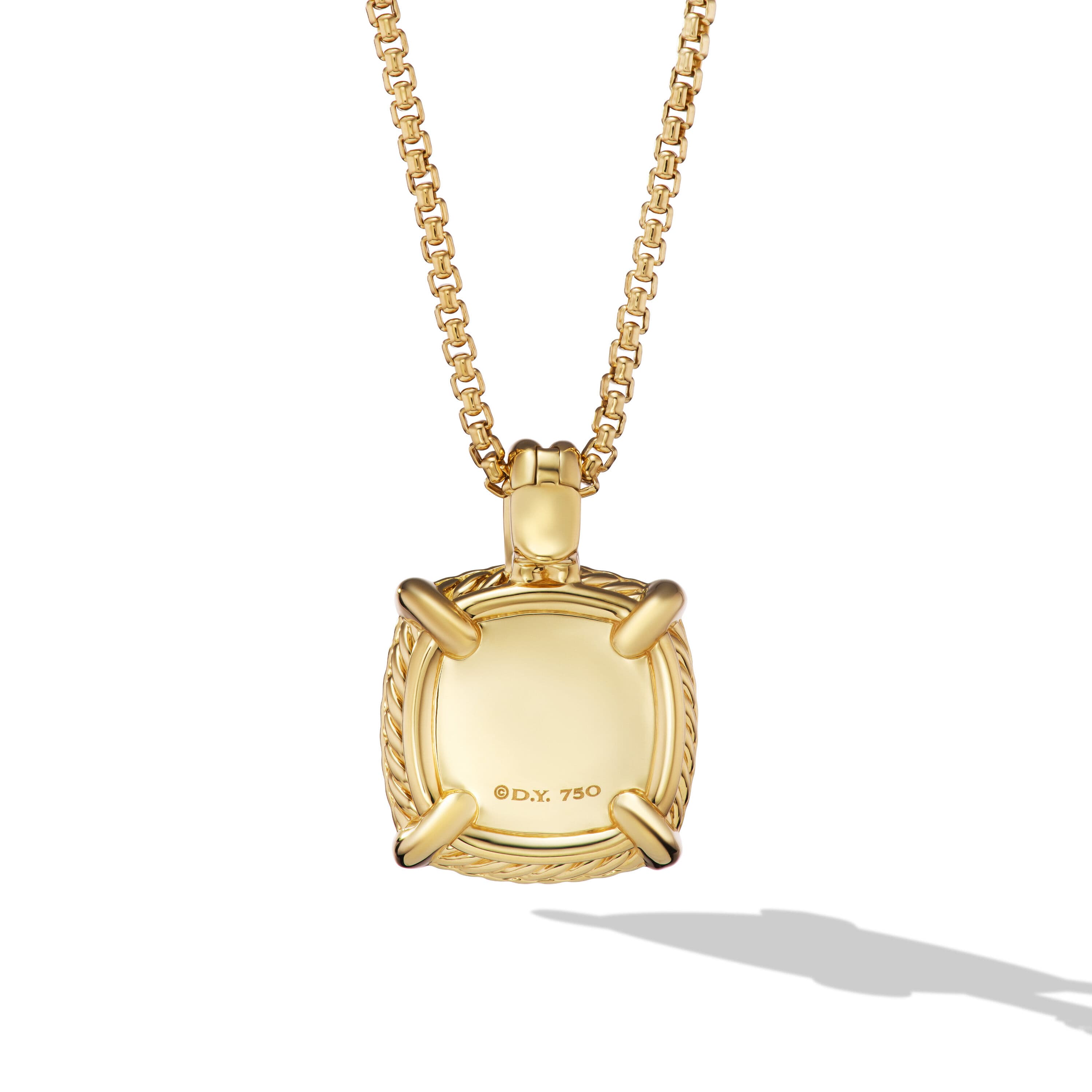 David Yurman Chatelaine Pave Bezel Pendant Necklace in Gold with Champagne Citrine and Diamonds 2