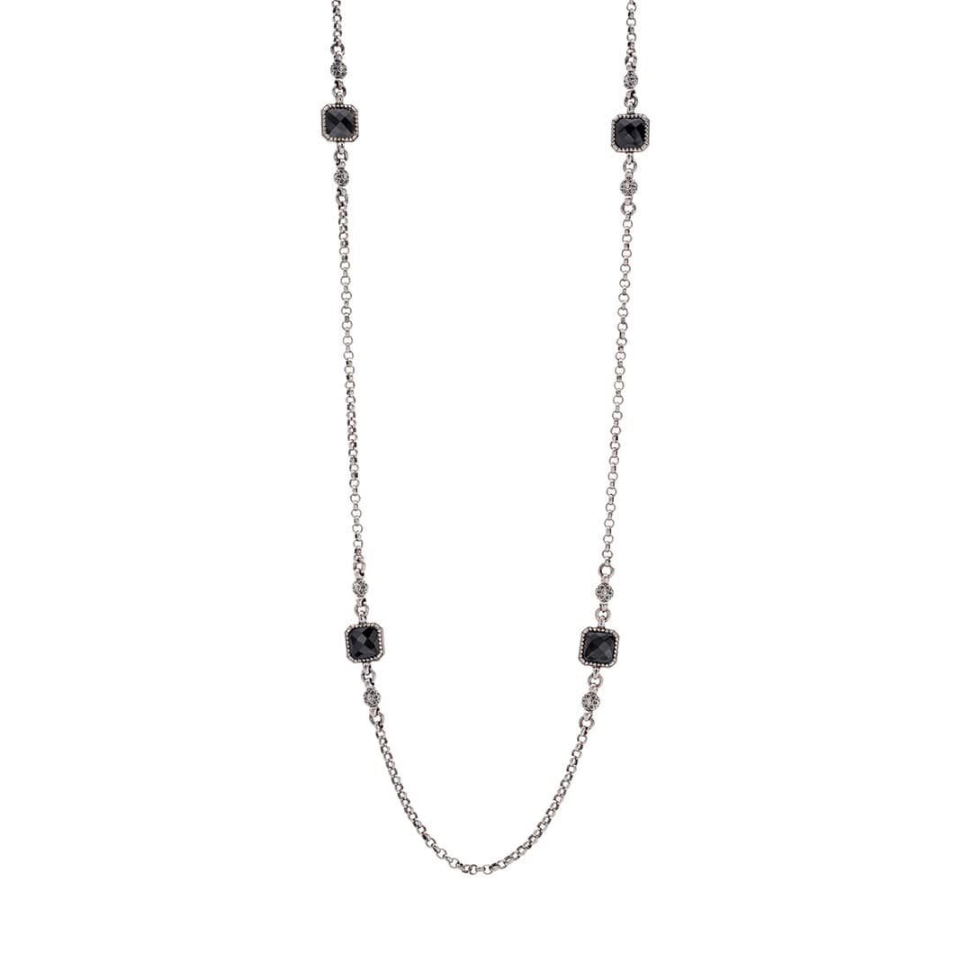 Konstantino Black Onyx Station Necklace