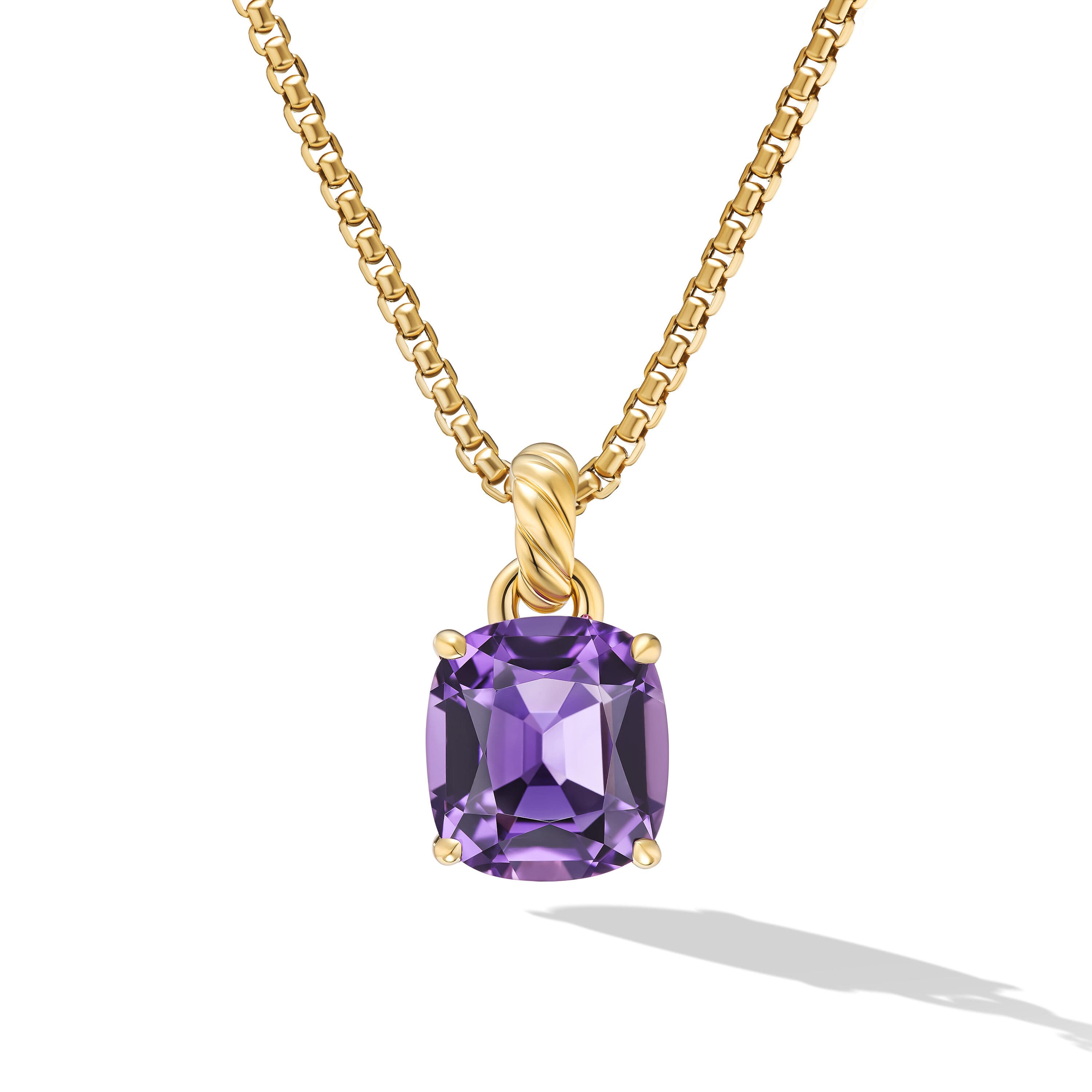 David Yurman Marbella Pendant in 18K Yellow Gold with Amethyst, 12mm 0