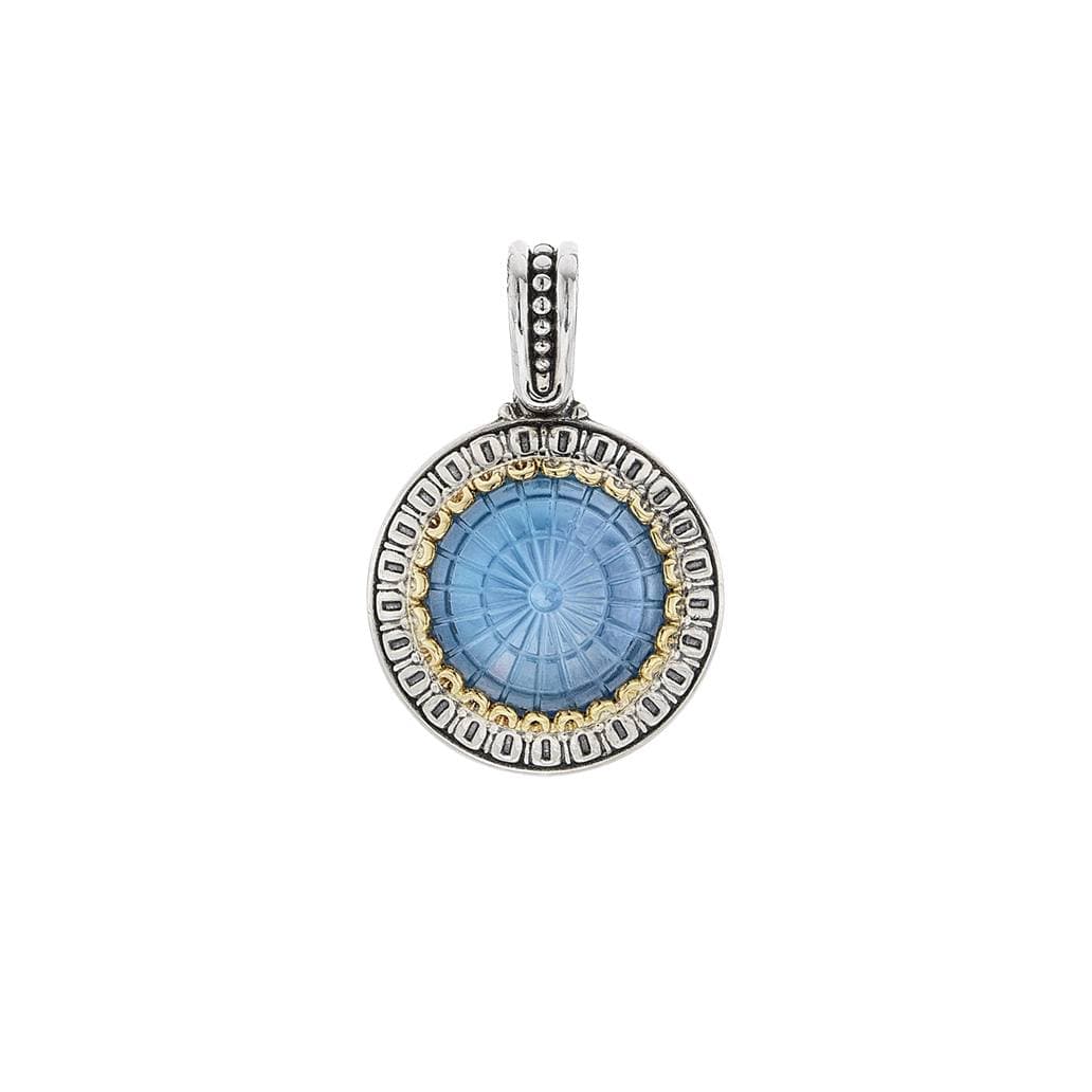 Konstantino Dome Blue Spinel Doublet Pendant 0