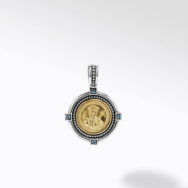 Konstantino Dome Collection Blue Spinel Pendant 3