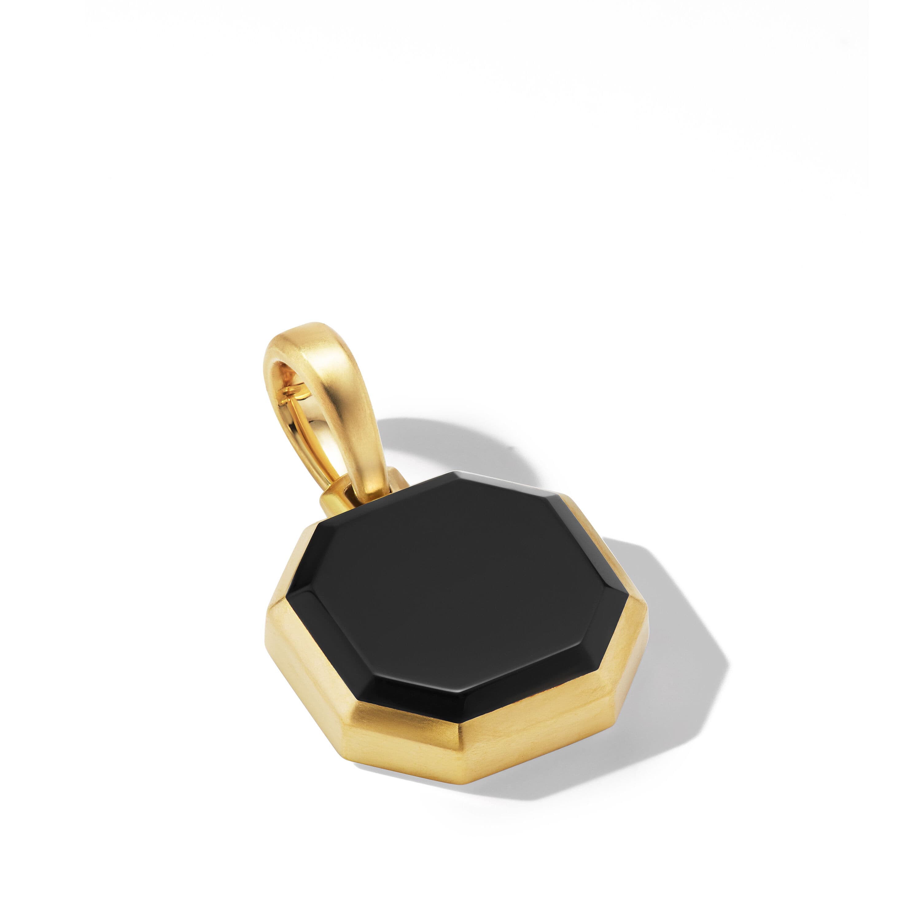 David Yurman Faceted Stone Amulet in Yellow Gold with Black Onyx 2