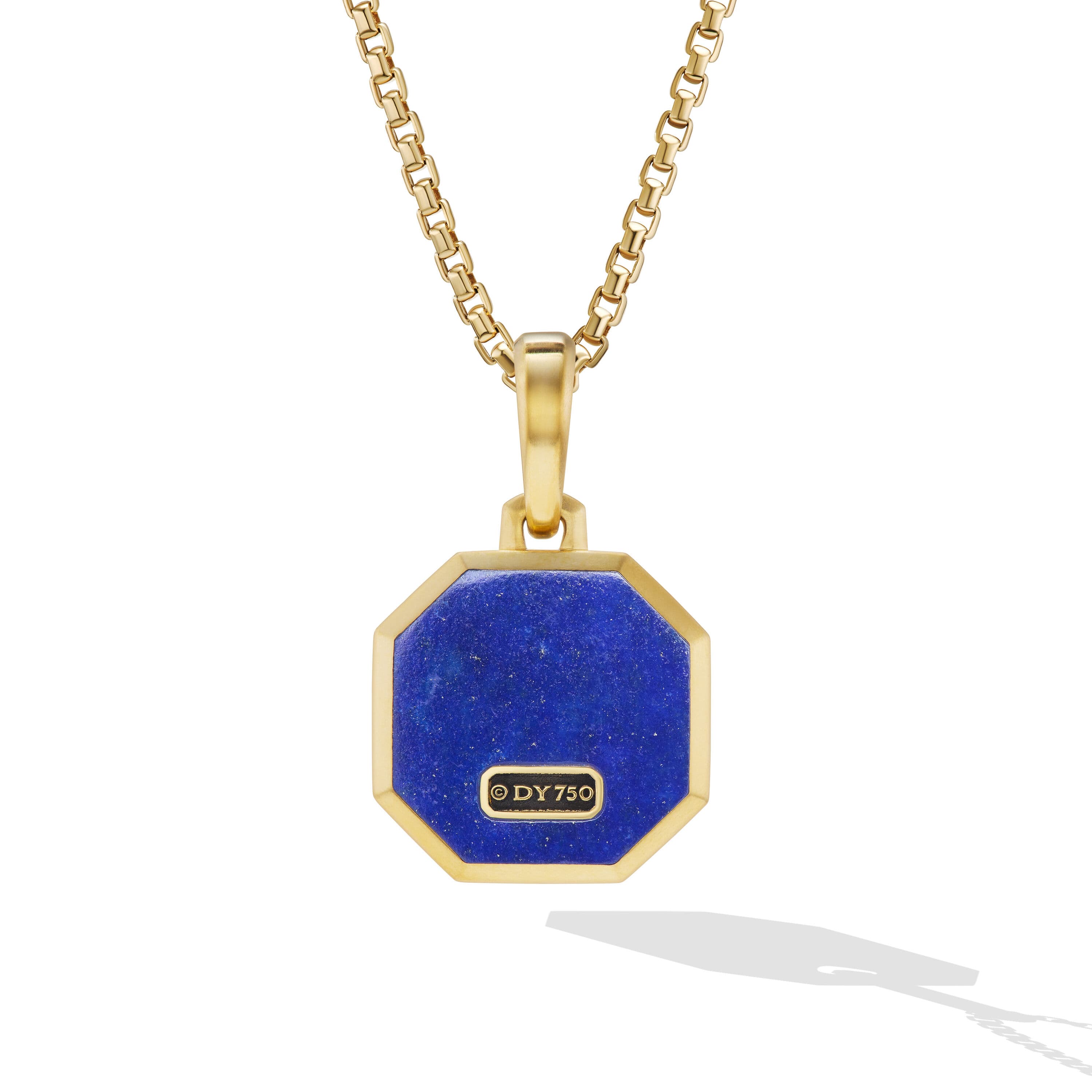 David Yurman Faceted Stone Amulet in Yellow Gold with Lapis 1