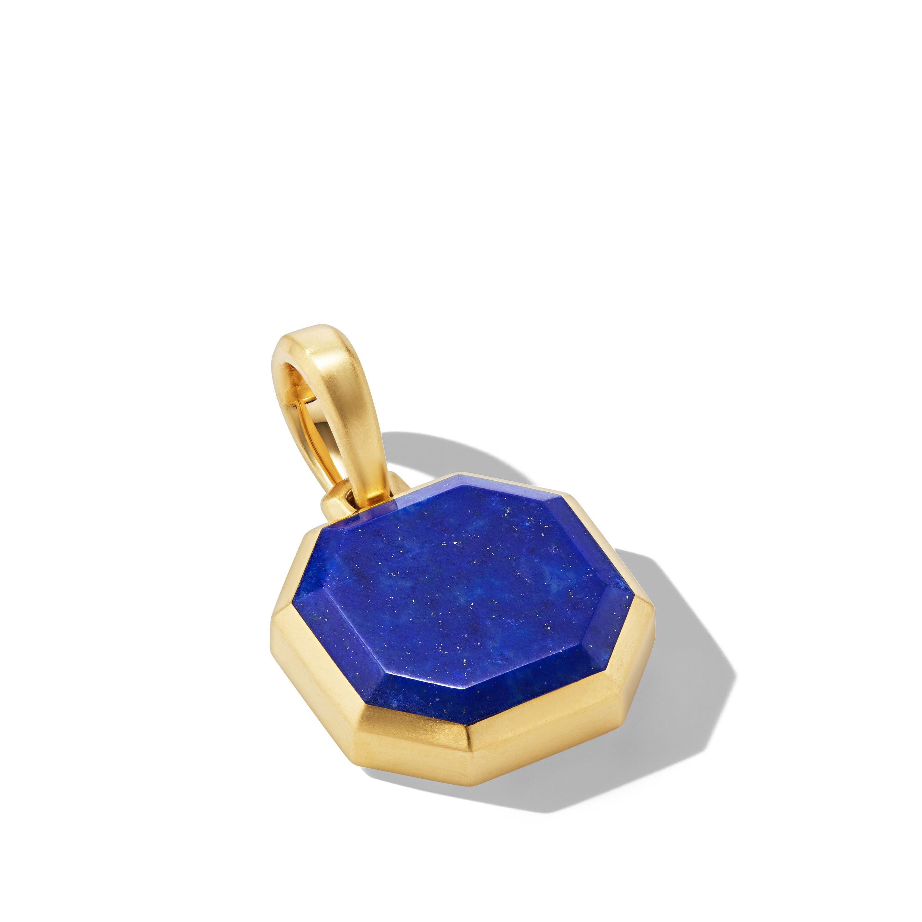 David Yurman Faceted Stone Amulet in Yellow Gold with Lapis 2