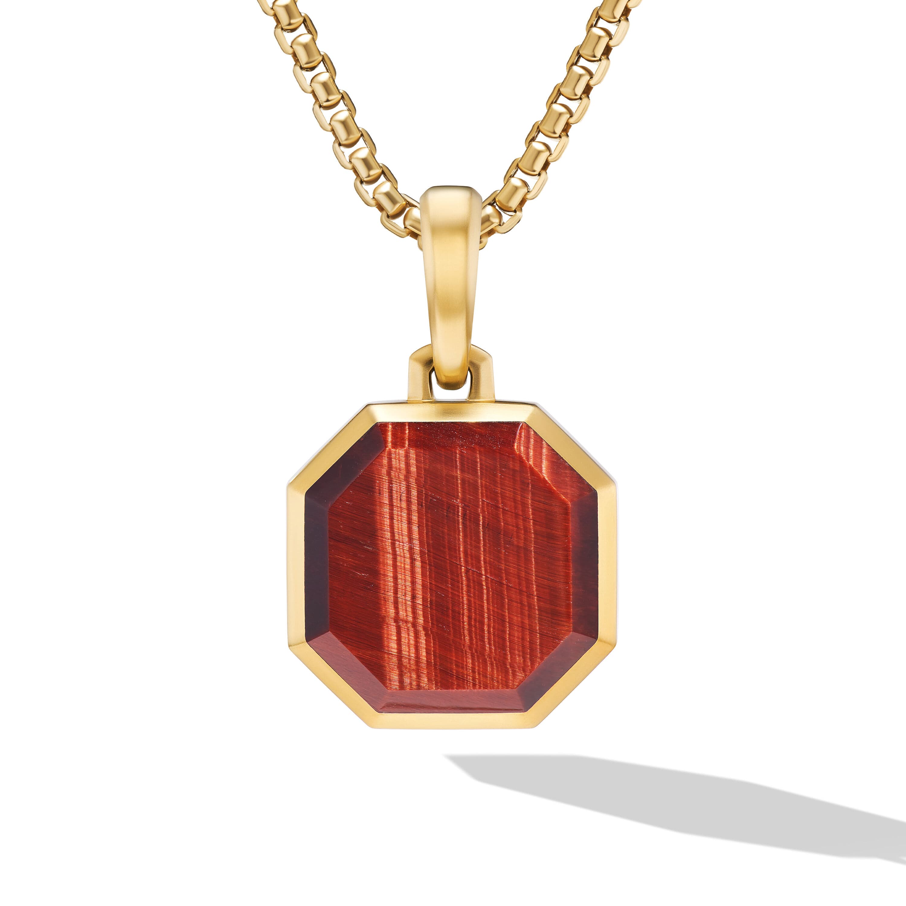 David Yurman Faceted Stone Amulet in Yellow Gold with Tiger's Eye 0