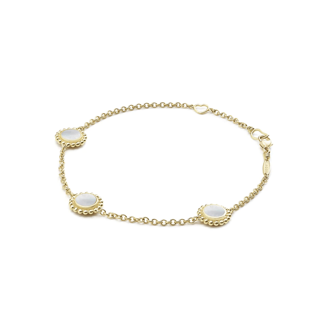 Lagos Covet Three Station Round Mother of Pearl Bracelet 2