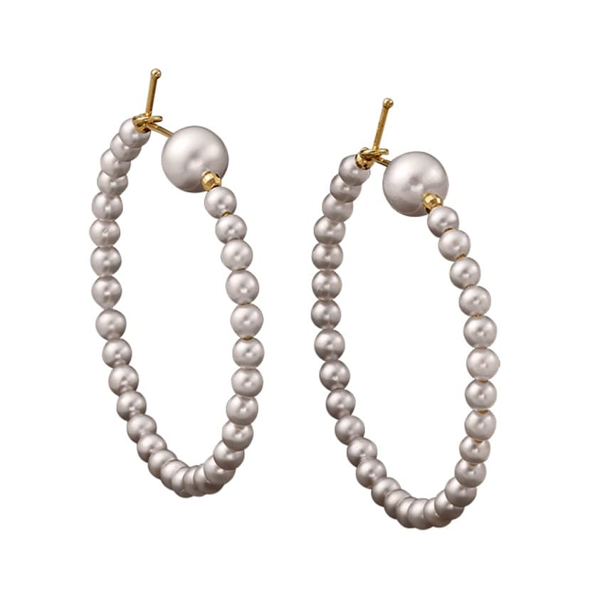 Mizuki Akoya Pearl 36mm Hoop Earrings