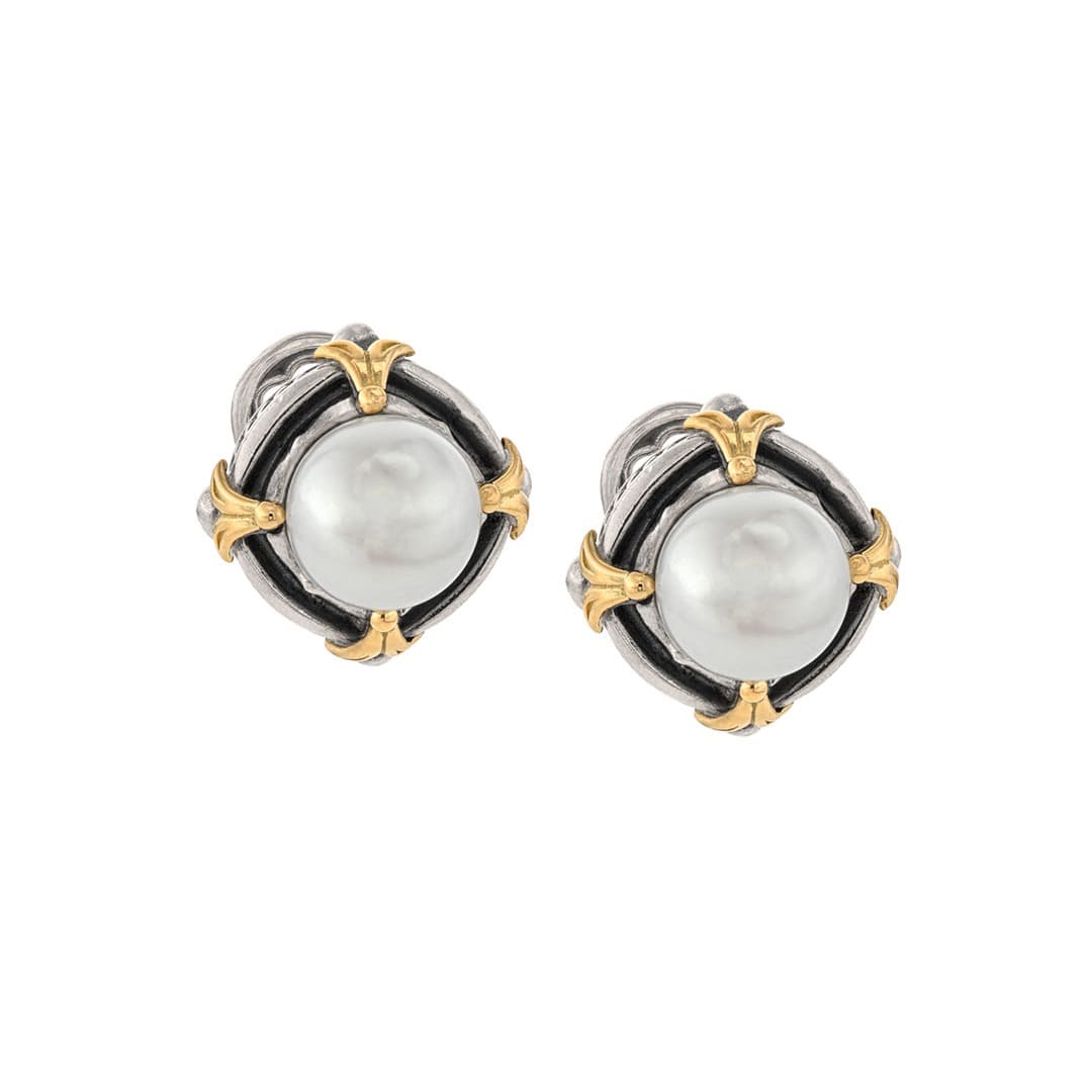 Konstantino Kleos pearly stud earrings_1