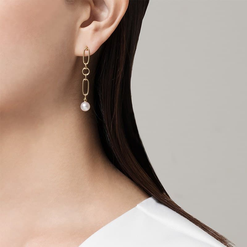 Mikimoto M Code Akoya Cultured Pearl Earrings in 18K Yellow Gold 0