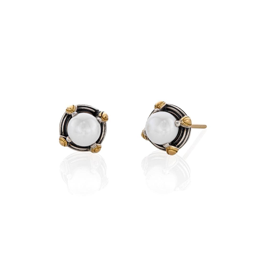 Konstantino Delos 2 Pearl Stud Earrings