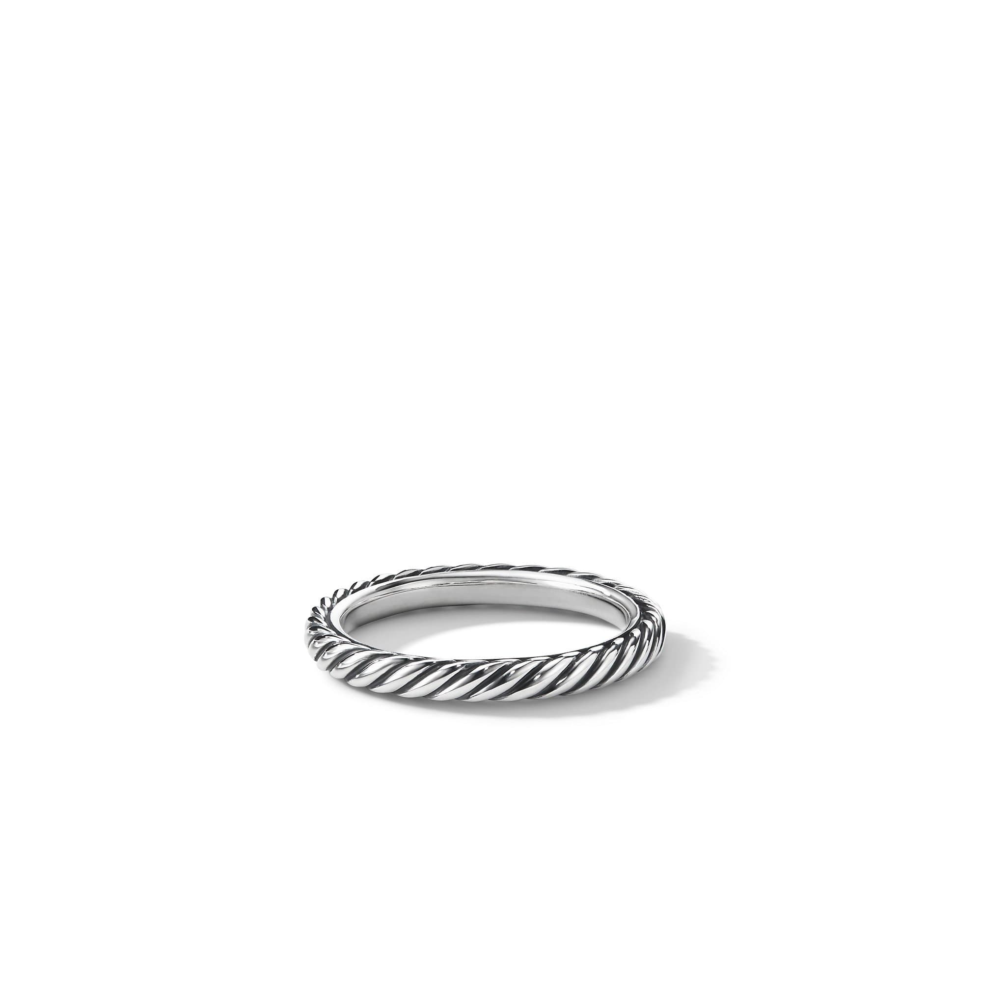 David Yurman Cable Collectibles 3mm Stack Ring in Sterling Silver, size 6