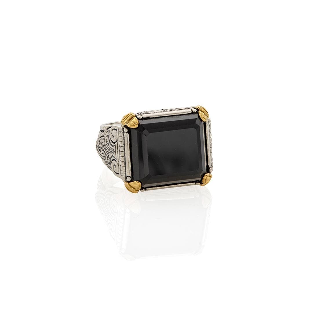 Konstantino Men's Sparta Black Onyx Ring