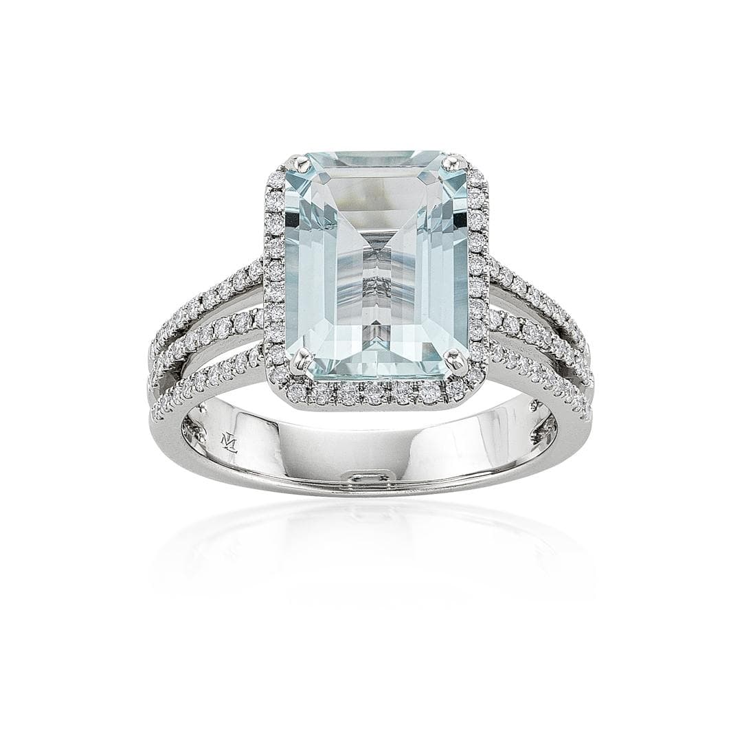 Aquamarine and Diamond Ring 0