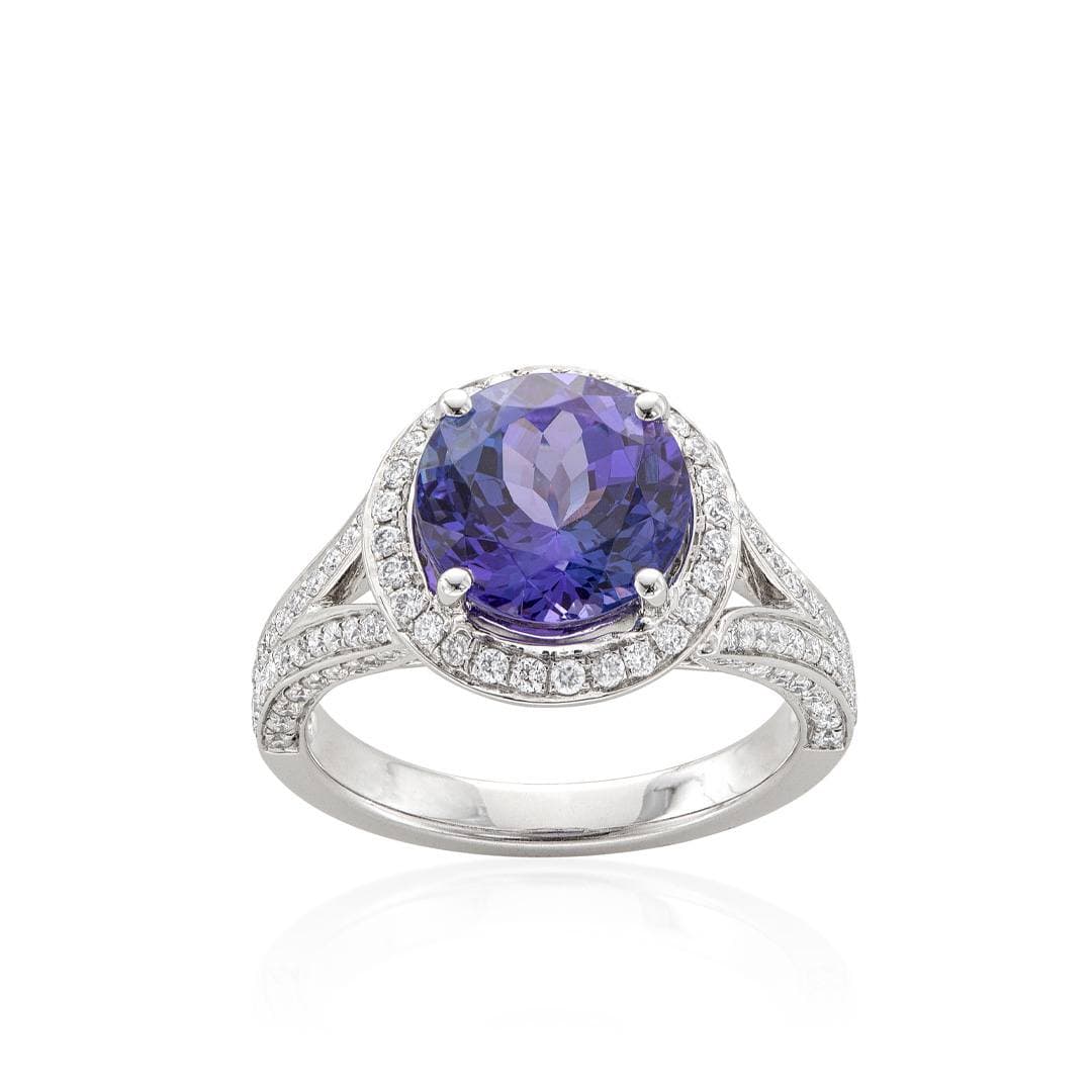 4.34 CT Tanzanite Ring with Diamonds 0