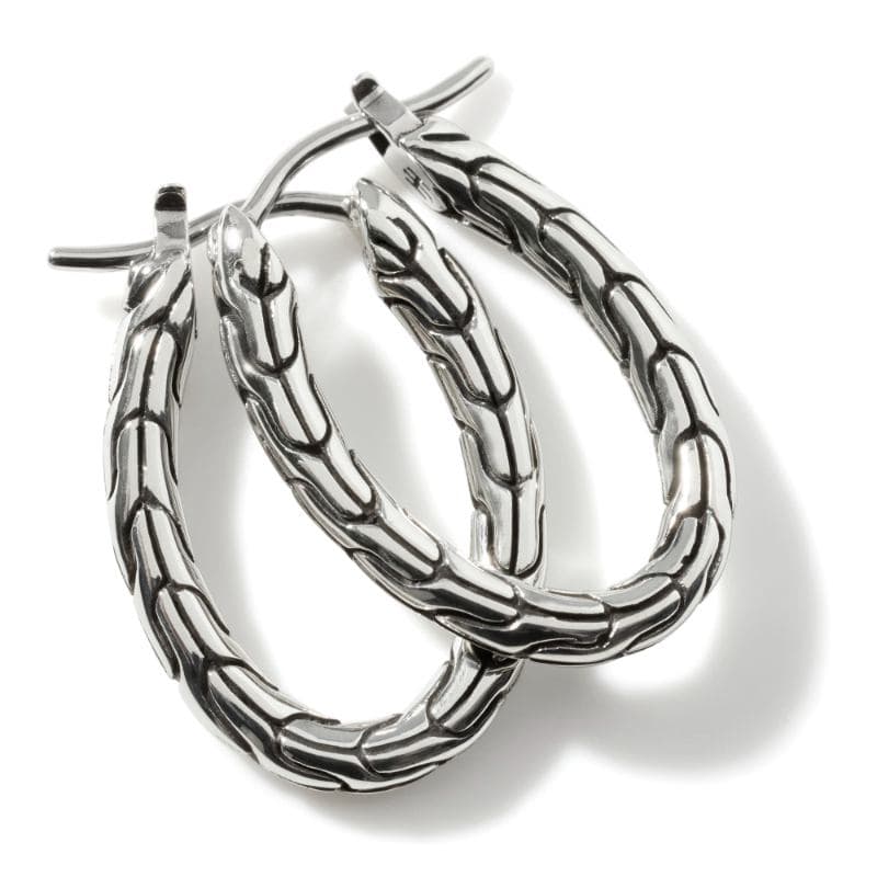 John Hardy Oval Classic Chain Hoop Earrings 2