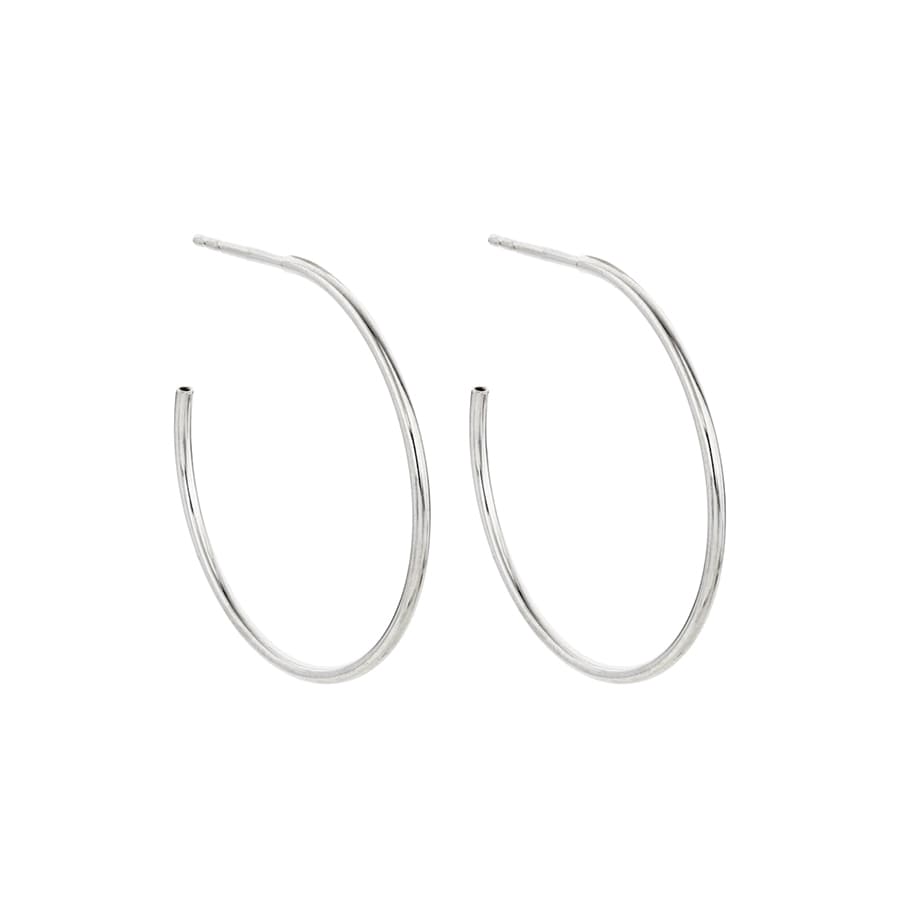 Small Sterling Silver Polished Hoop Earring | Front View