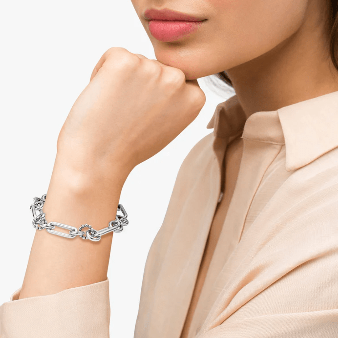 Lagos Signature Silver Link Bracelet 1