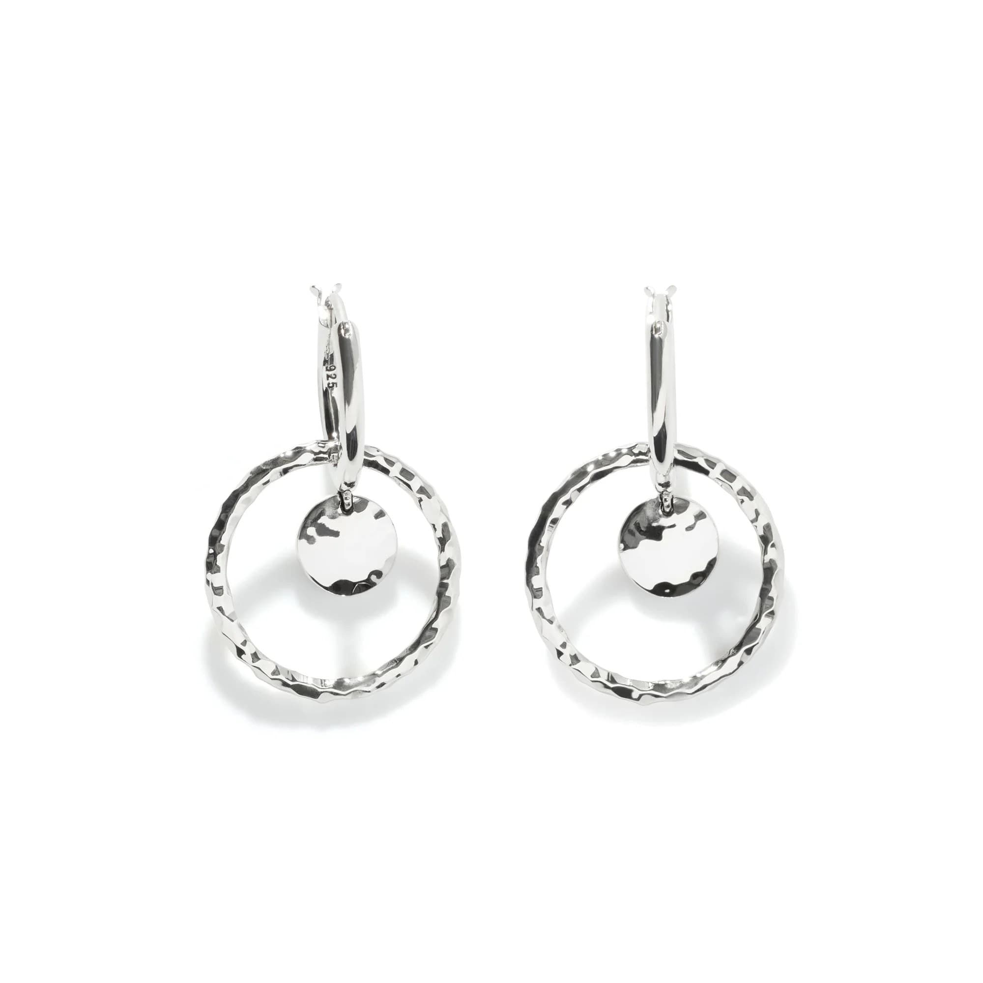 John Hardy Sterling Silver Dot Open Circle Drop Earrings