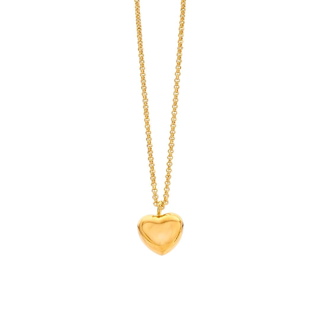 Puffed Heart Pendant Necklace