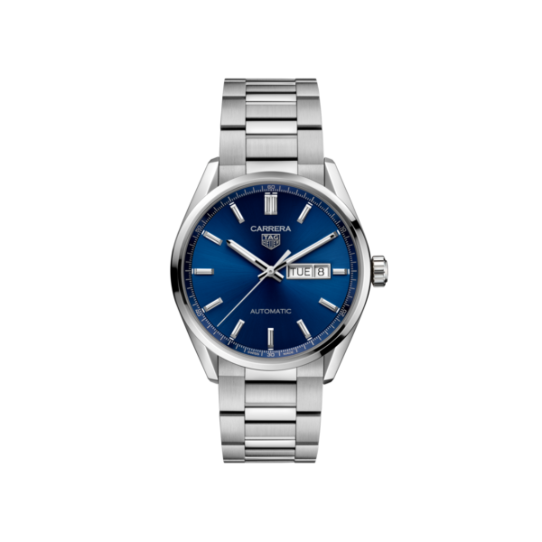 TAG Heuer Carrera Calibre 5 Automatic Watch with Blue Dial, 41mm