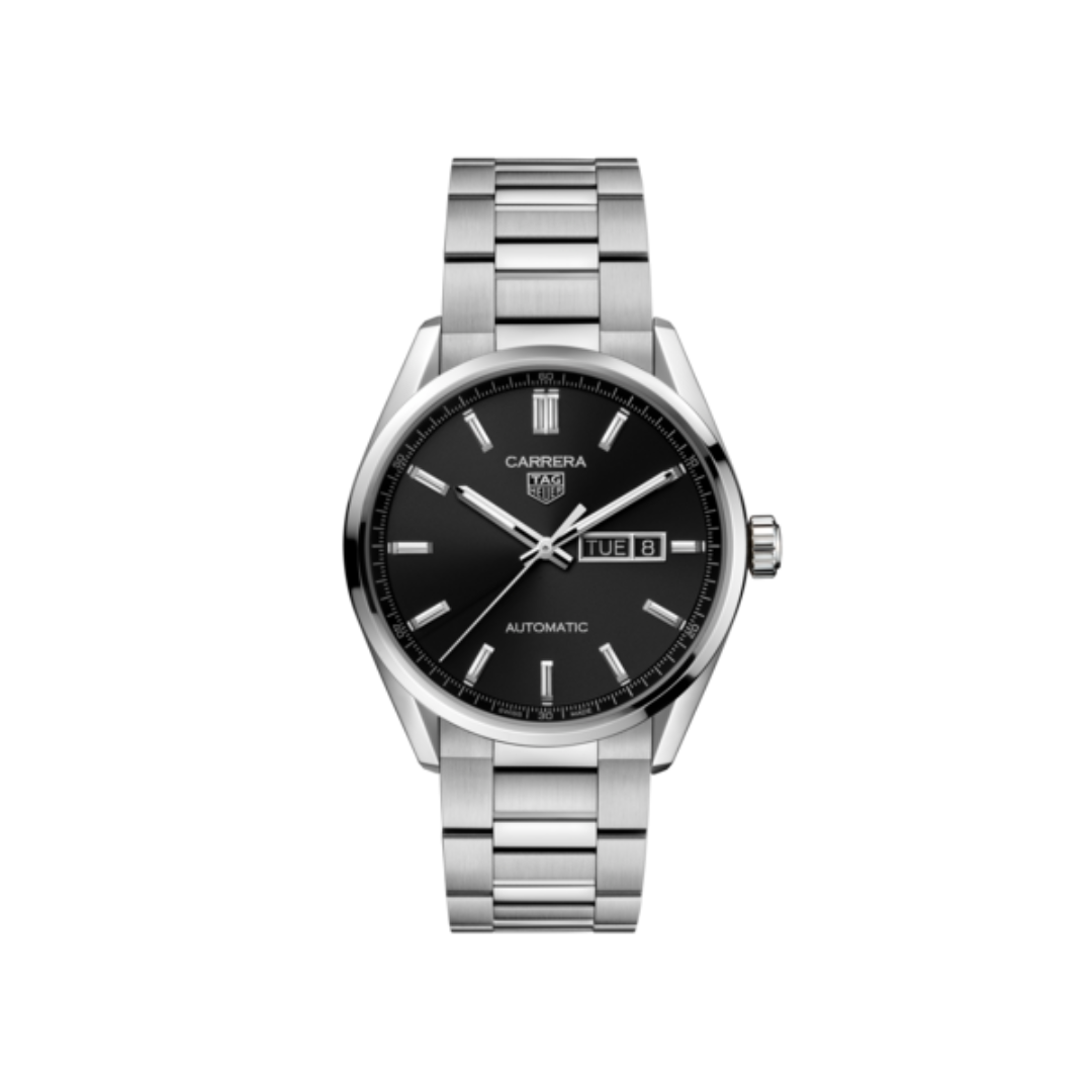 TAG Heuer Carrera Calibre 5 Automatic Watch with Black Dial, 41mm