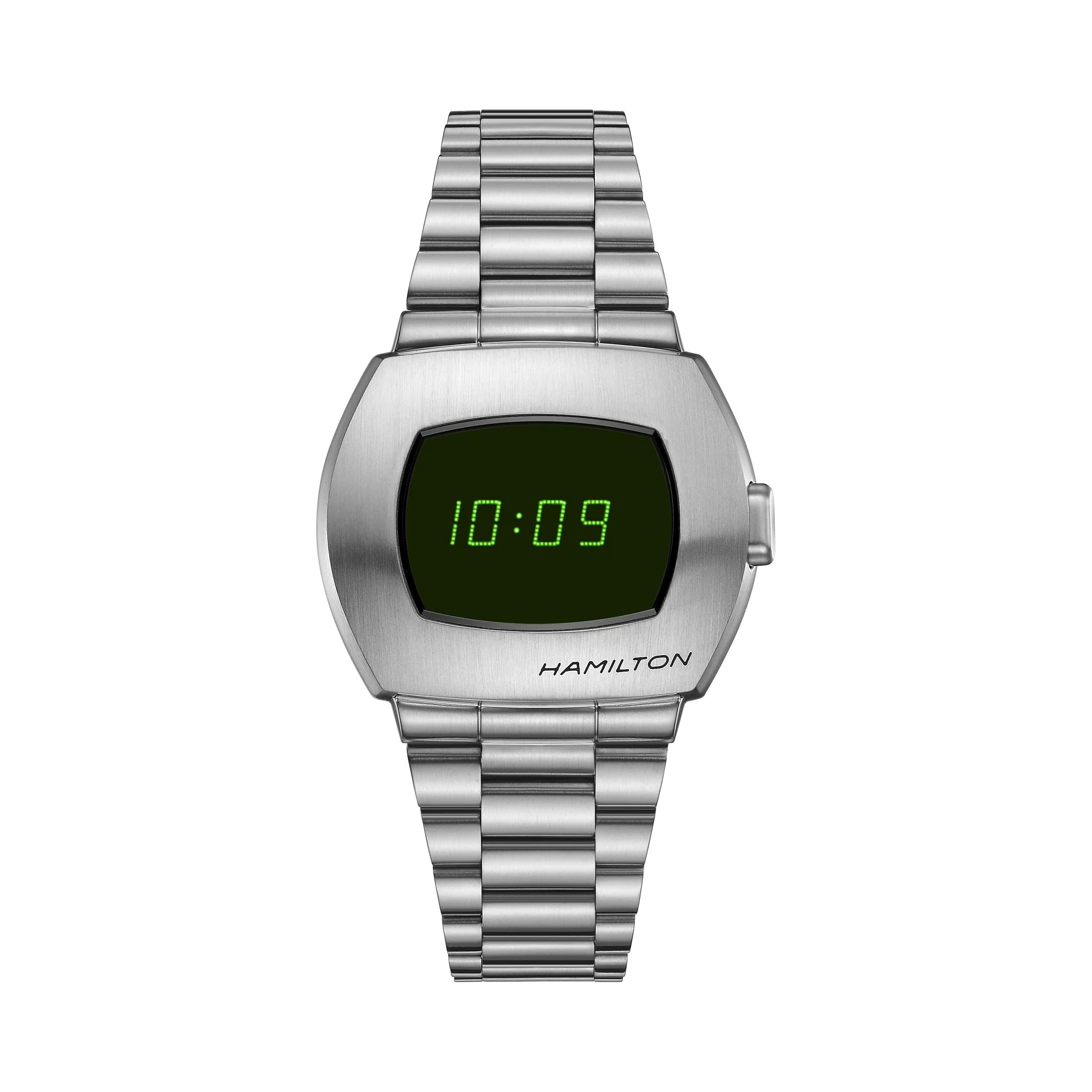 Hamilton American Classic PSR Digital Quartz Watch in Stainless Steel