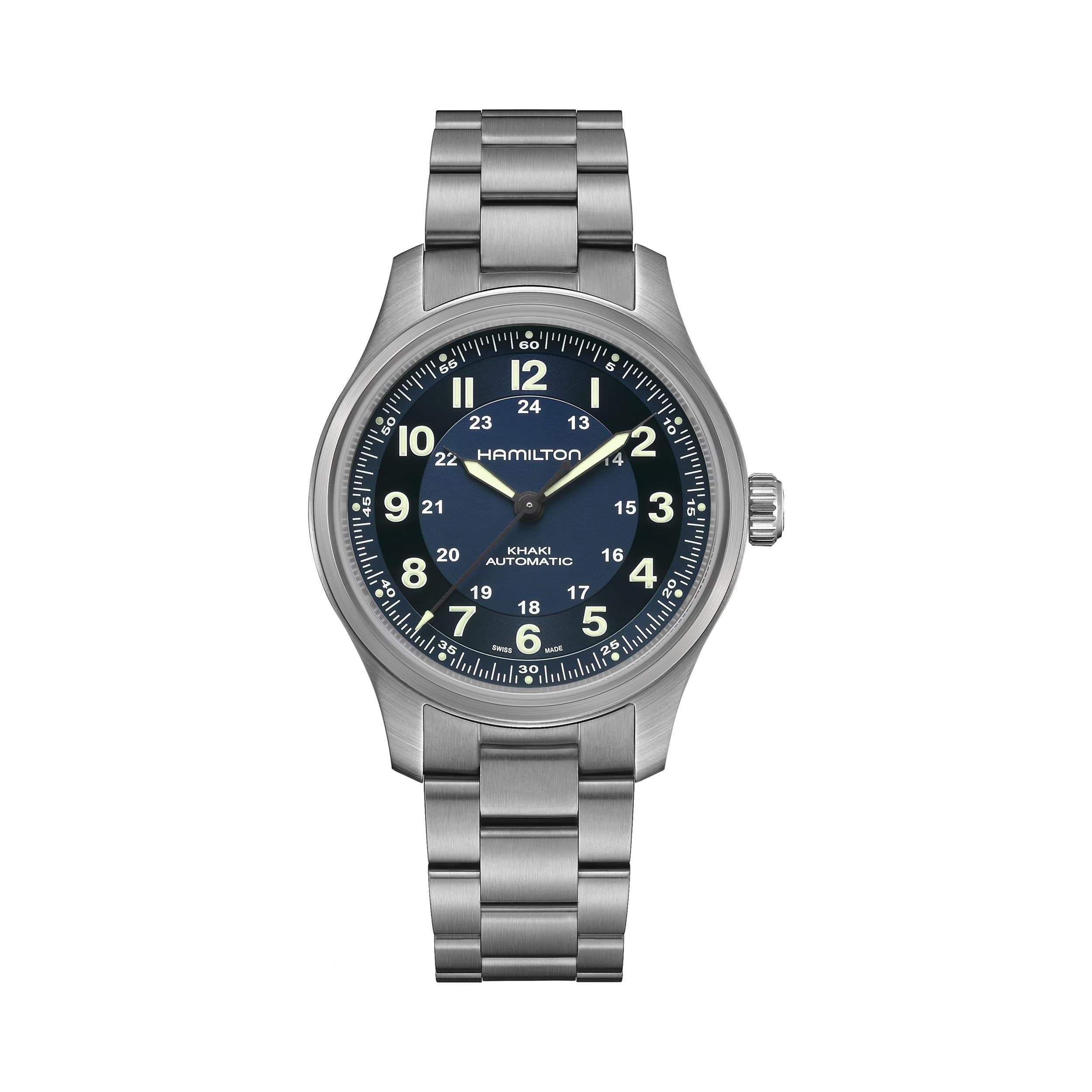 Hamilton Khaki Field Titanium Auto Watch with Blue Dial 0