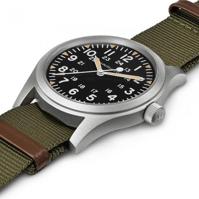 Hamilton Khaki Field Mechanical Watch with Olive Strap, 42mm 2