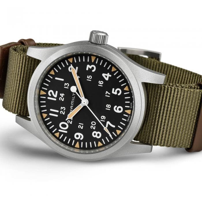 Hamilton Khaki Field Mechanical Watch with Olive Strap, 42mm 1