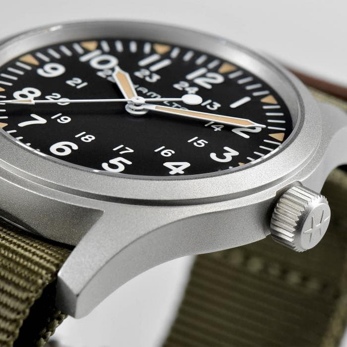 Hamilton Khaki Field Mechanical Watch with Olive Strap, 42mm 3