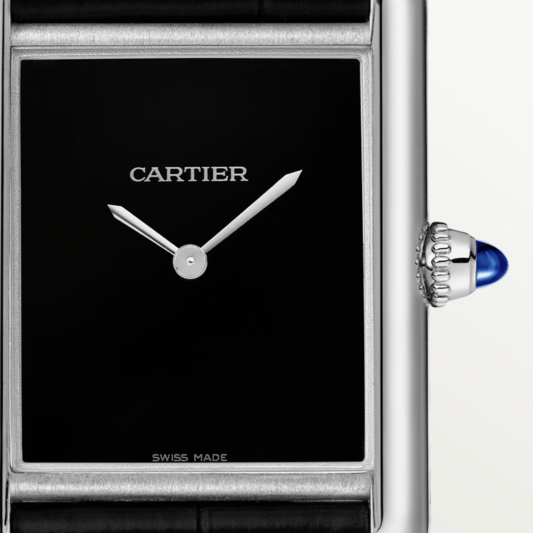 Tank Must de Cartier Watch in Black, large model 4