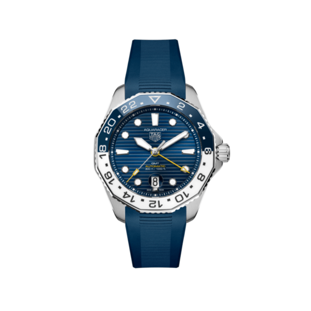 TAG Heuer Aquaracer Professional 300 GMT Calibre 7 Automatic with Blue and White Case