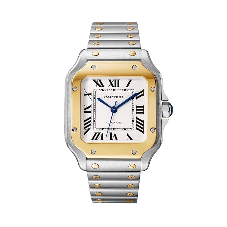 Santos de Cartier Steel and Yellow Gold Watch, medium
