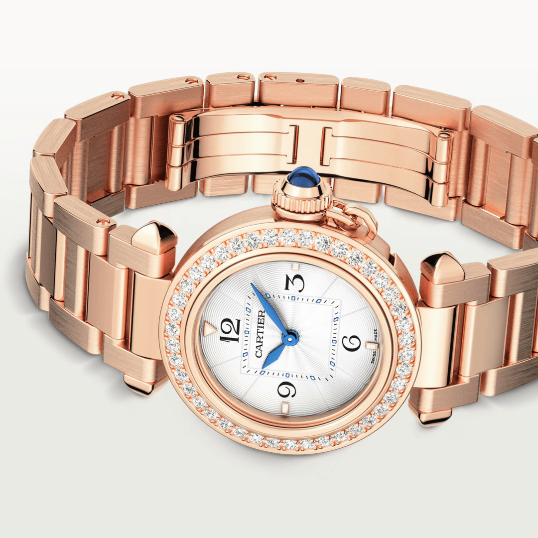 Pasha de Cartier Watch in Rose Gold with Diamonds, 30mm 3