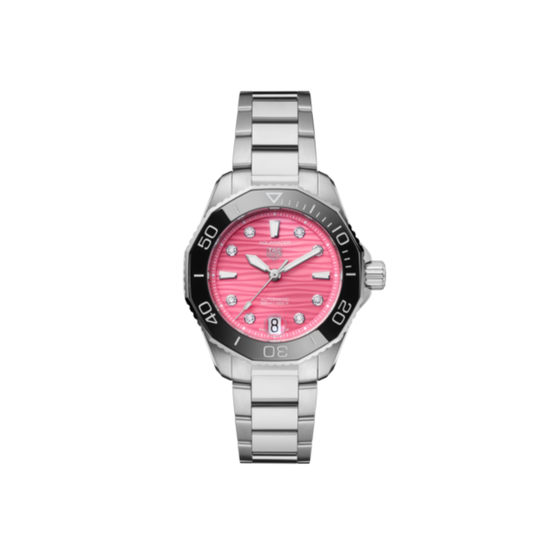 TAG Heuer  Aquaracer Professional 300 Automatic Watch with Pink Dial 0