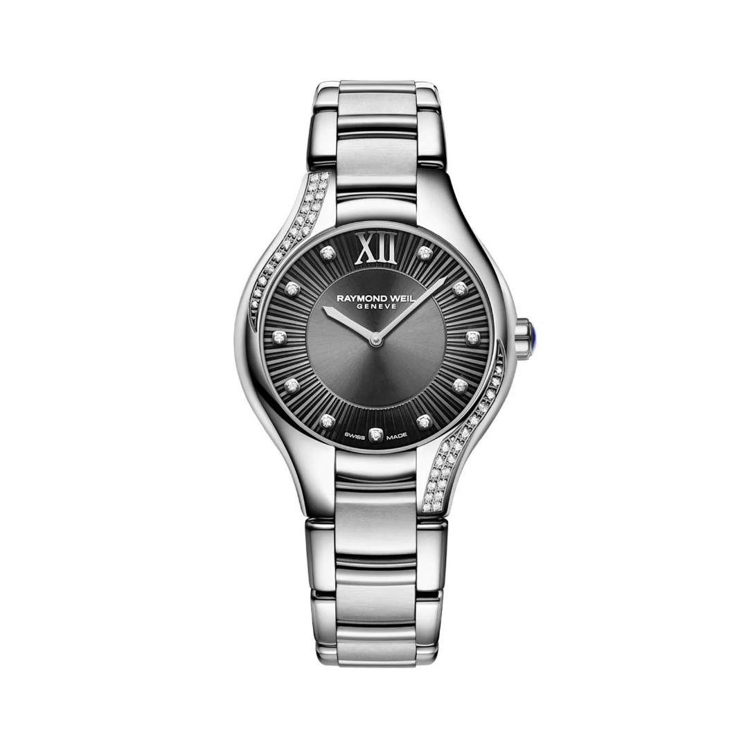 Raymond Weil Noemia Ladies Quartz Grey Dial 47 Diamonds Watch 0