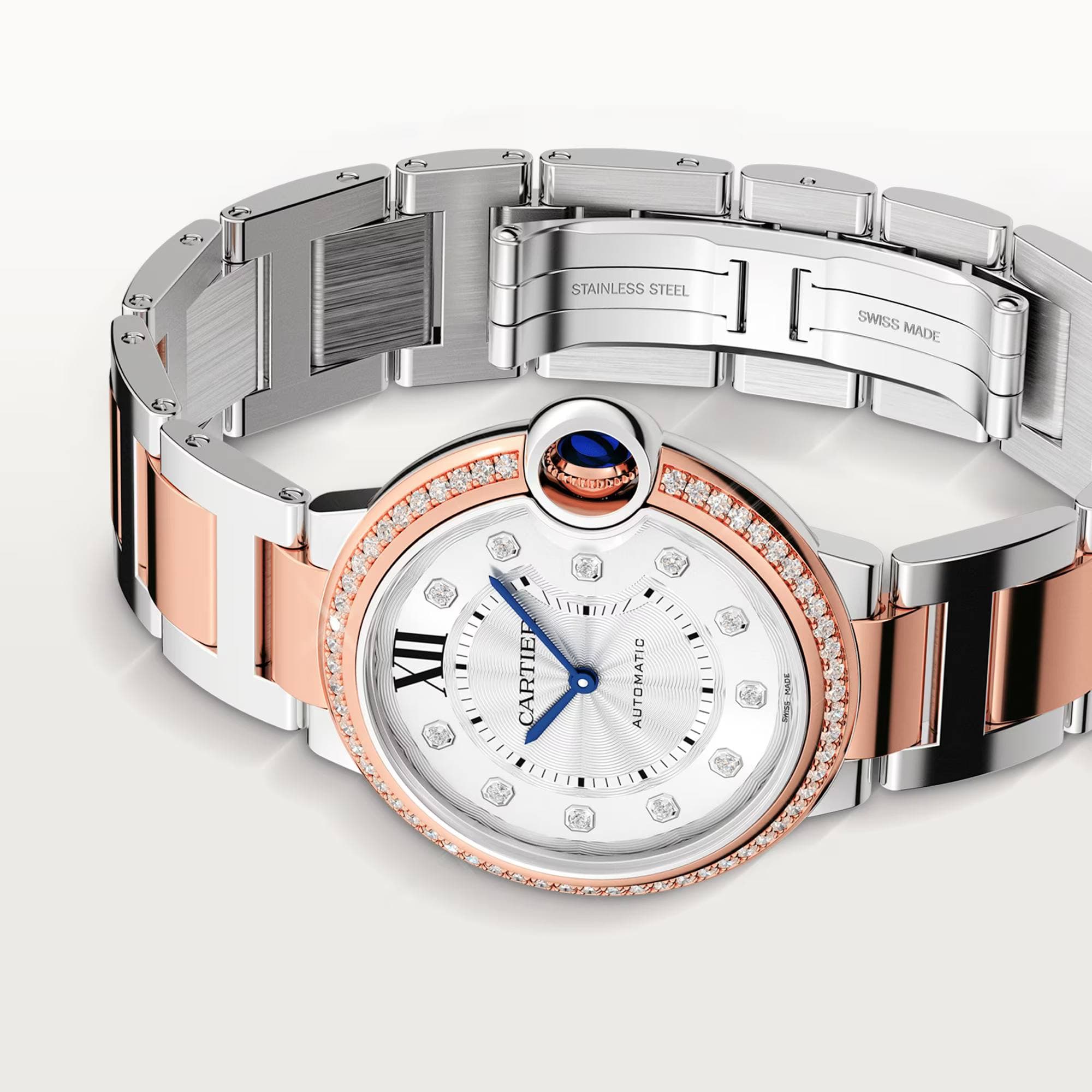 Ballon Bleu de Cartier Watch in Rose Gold with Diamonds, 36mm 2