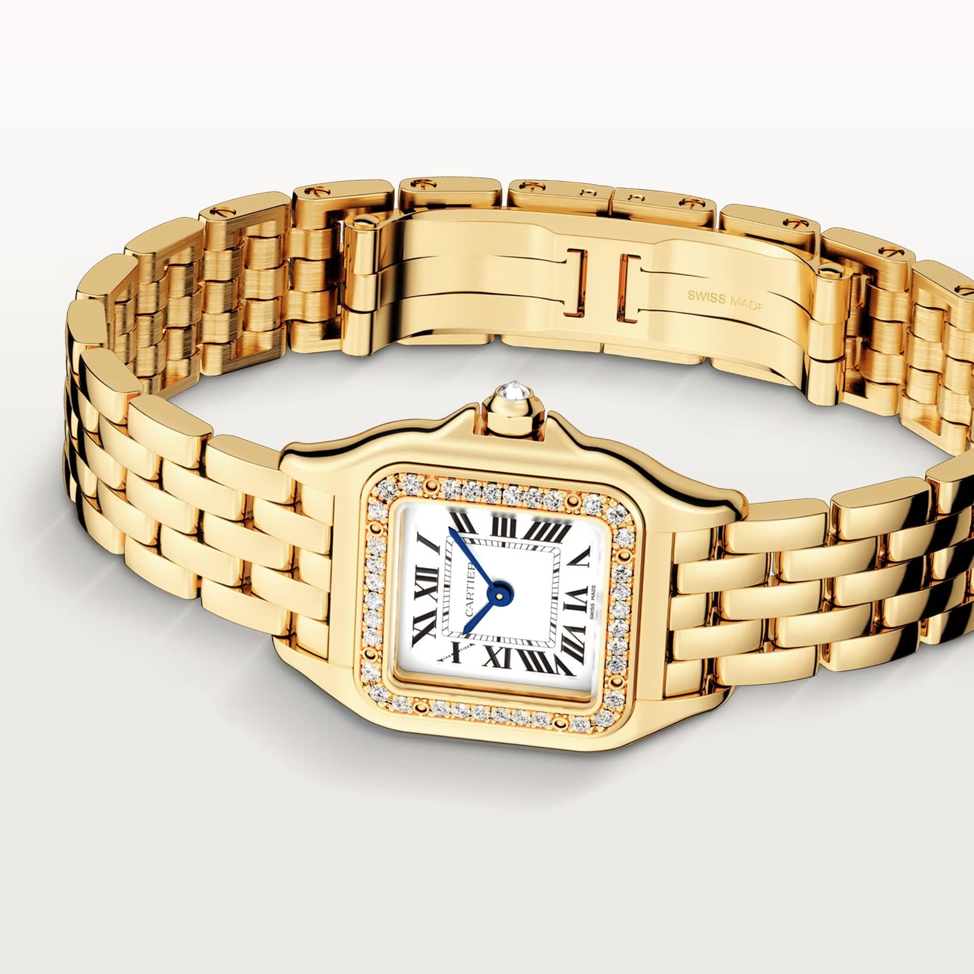 Panthere de Cartier Gold Watch with Diamonds, Small 1