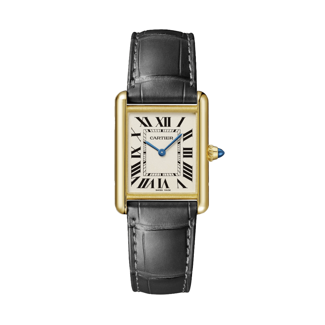 Tank Louis Cartier Watch in Yellow Gold with Alligator Strap, large model 0